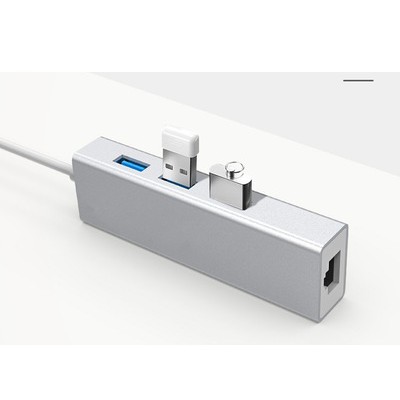 品名: 隨插即用 Type-C to USB 3.1 HUB集線器/RJ45高速網卡/1000Mbp(顏色隨機) J-1