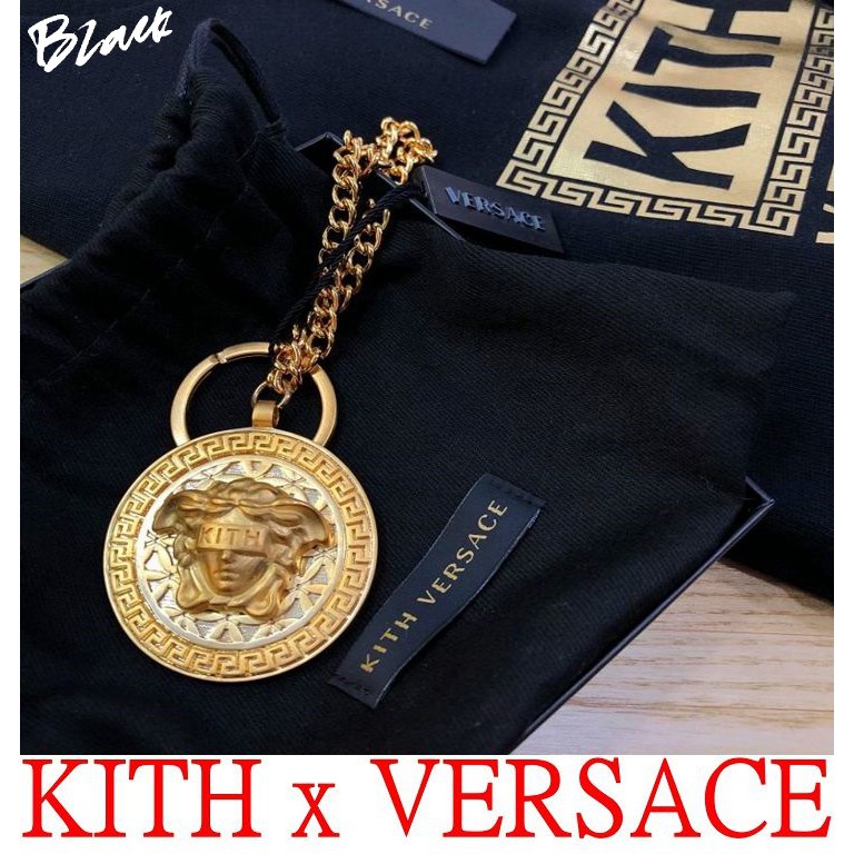 BLACK世紀聯名！全新KITH x VERSACE蛇魔女梅杜莎CLASSIC BOX LOGO全金項鍊