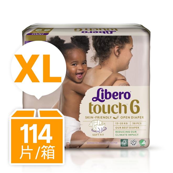 【麗貝樂】Touch嬰兒紙尿褲6號(XL-38片x3包) 尿布箱購💖廠商直送宅配免運💖現貨全新效期