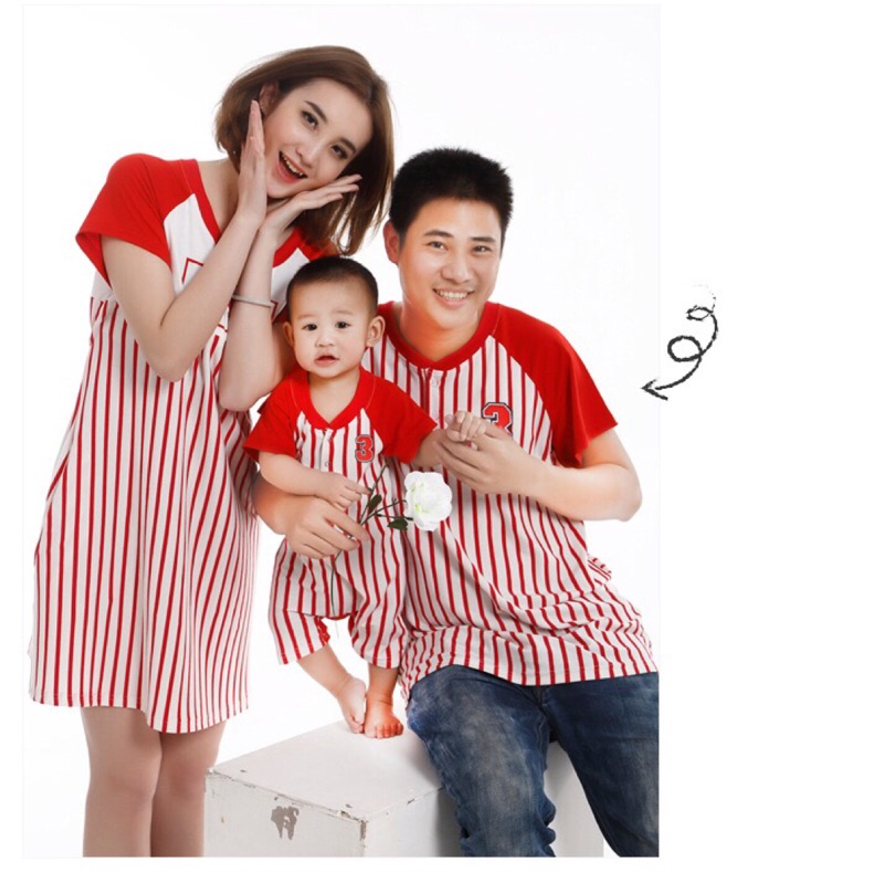 B6001 韓版時尚一家三口親子裝哺乳衣