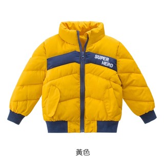 橘魔法 男童撞色拼接鋪棉立領外套 中小童 厚外套 羽絨外套 鋪棉外套 現貨 在臺灣 童裝【BB6542】