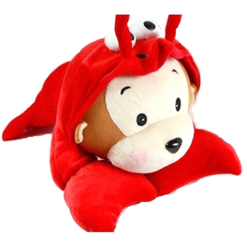 龍蝦猴娃娃 猴子 蝦子 蝦猴娃娃 玩偶 抱枕 靠枕