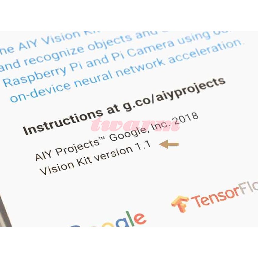【小黃鴨特價賣場】套件: Google AIY Vision Kit V1.1 視覺套件(含Pi Zero W 及 攝像