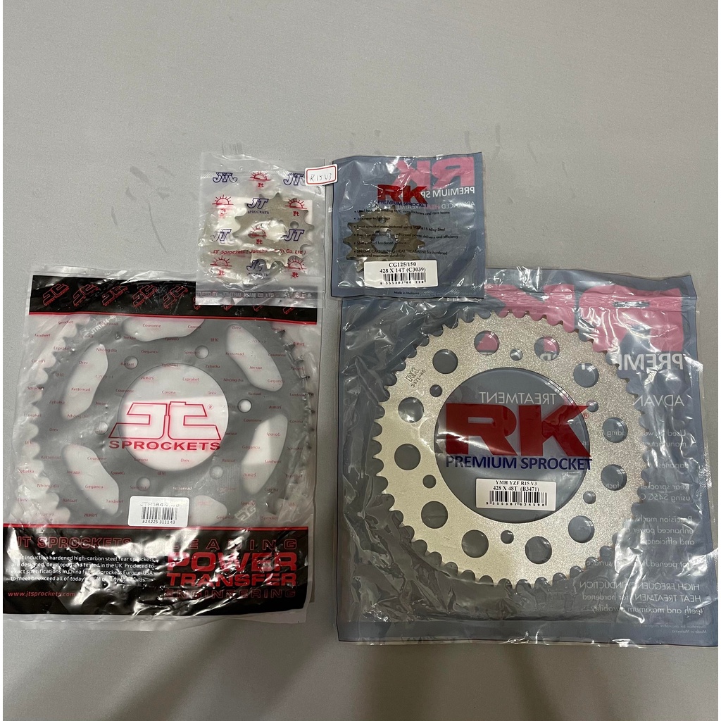 【現貨】 現貨 YAMAHA RK R15 v3 V4 MT-15 MT15 RK JT 鋼製 前齒盤 後齒盤 黃金鍊條