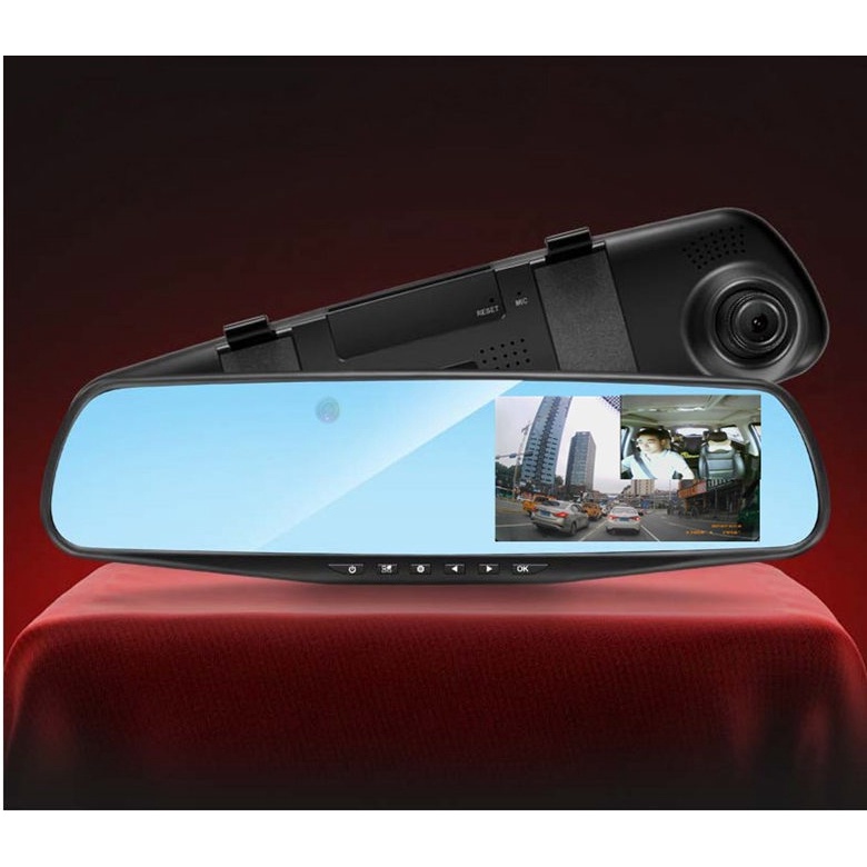 1080P前後雙鏡 送32G記憶卡+車充頭+高清後鏡頭 雙鏡頭行車紀錄器 4.3吋後視鏡 行車記錄器 停車監控 倒車影像