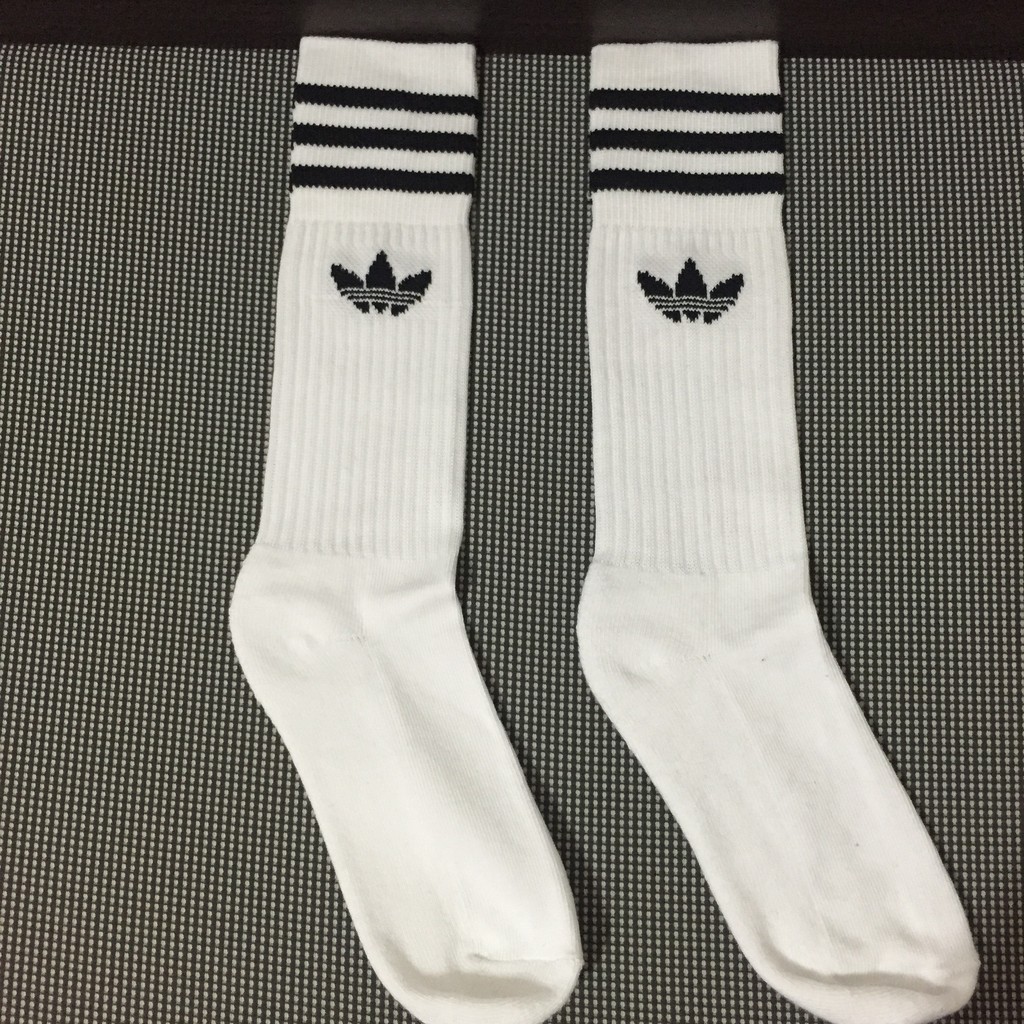 [East/東] adidas originals Crew Socks S21489 長 襪 三葉 條紋 Logo