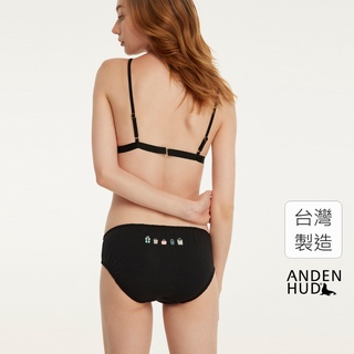 【Anden Hud】Celebrate．花苞中腰三角內褲(黑-禮物) 臺灣製