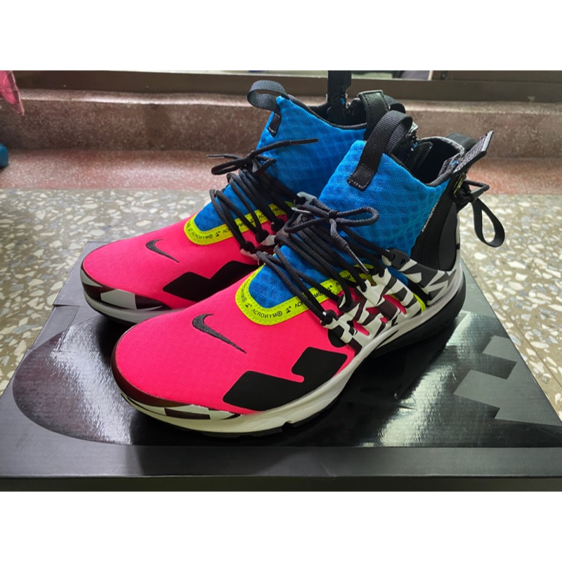 Nike air presto mid x Acronym 魚骨 聯名 AH7832-600 粉藍