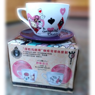 深情馬戲團 咖啡杯盤組（紅心魔術）