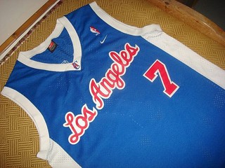 Nike Swingman L.A. Clippers 洛杉磯快艇草寫藍 Lamar Odom 復古 M+2