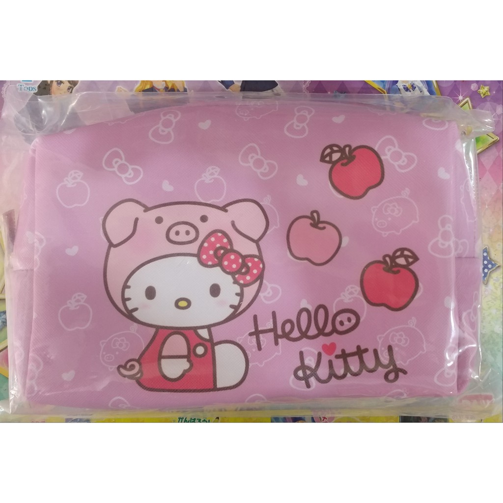 2019年 7-11 福袋 HELLO KITTY 豬年化妝包-粉紅款