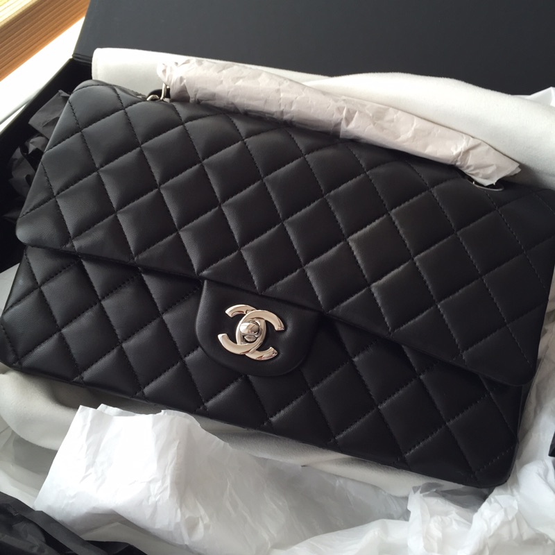 香奈兒Chanel Coco25經典小羊皮 銀鍊 25cm