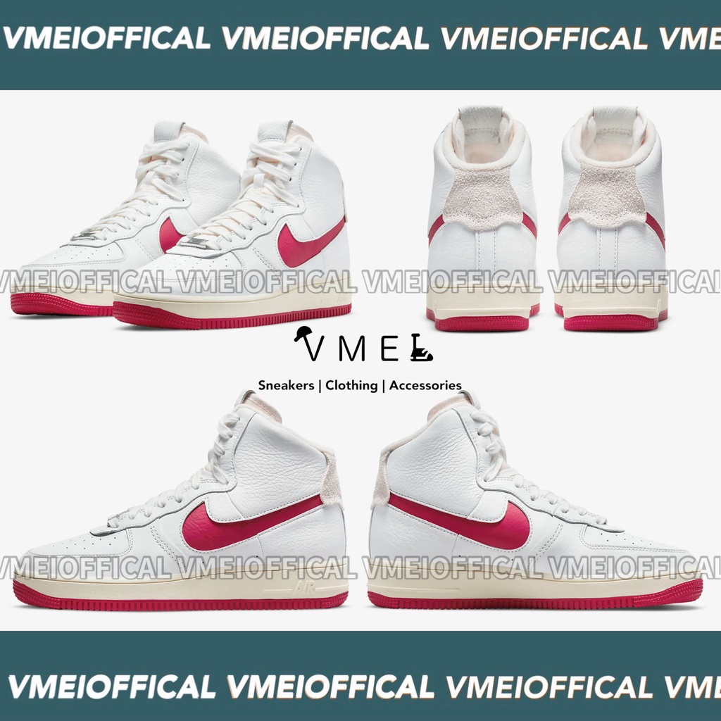 【VMEI_OFFICAL】Nike Air Force 1 Sculpt 經典 高筒 麂皮 皮革運動鞋 休閒鞋 紅 白
