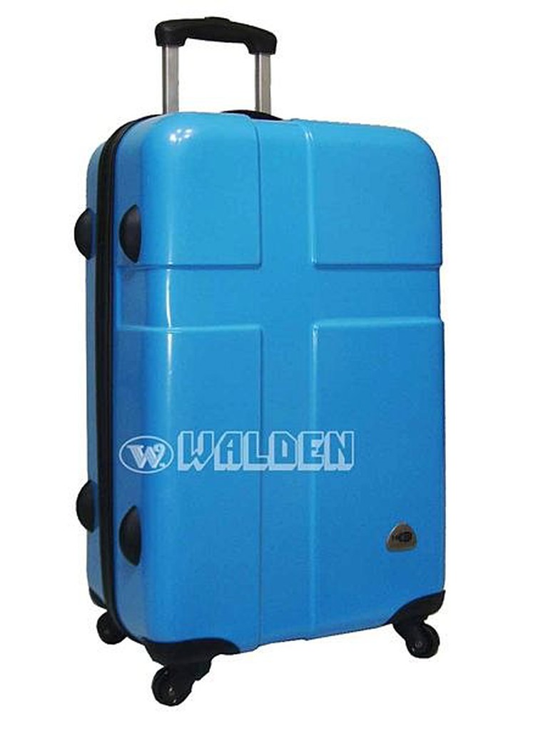 《葳爾登》21吋Just Beetle輕硬殼旅行箱防水360度行李箱pc亮面登機箱1001十字紋21吋藍色