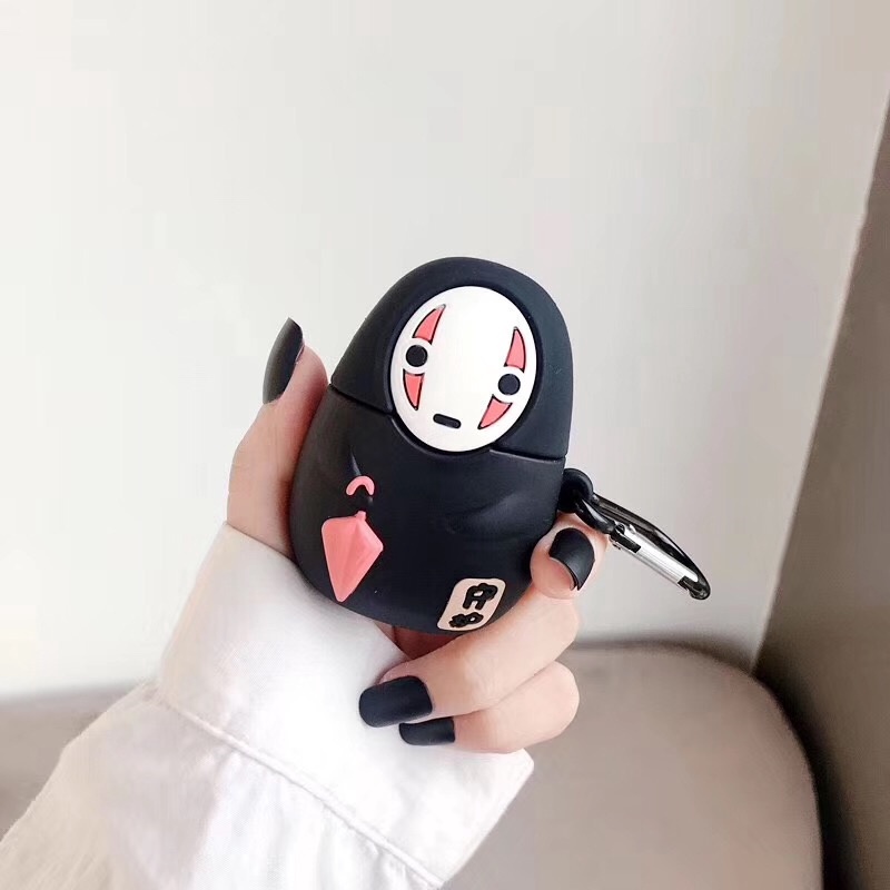 【限時免運】AirPods保護套AirPods1/2代蘋果無線藍牙耳機盒矽膠全包防摔卡通雨傘無臉男耳機套軟殼