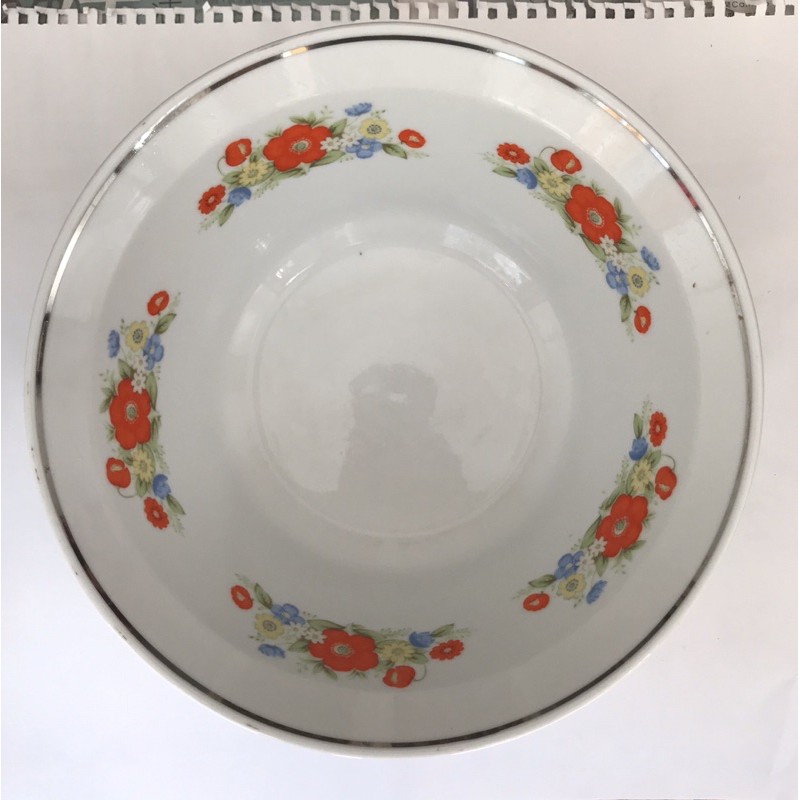 大同 碗公 湯碗 瓷器 器皿 早期 復古眷村 收藏品 紅花