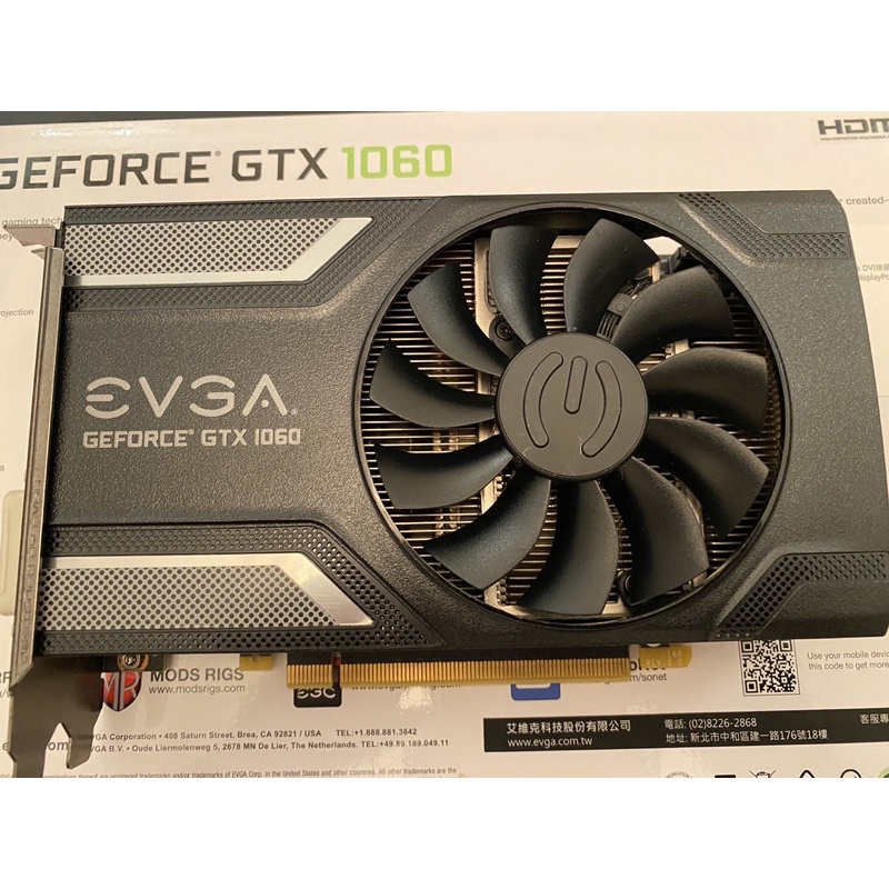 EVGA gtx 1060 6g 二手 遊戲用