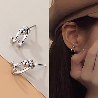 日韓時尚個性簡約後掛式C形氣質耳環