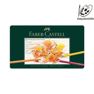 德國輝柏 FABER-CASTELL藝術家級綠色鐵盒裝油性色鉛筆 60色 / 110060