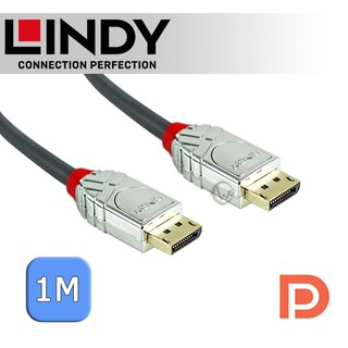 LINDY 林帝 CROMO 鉻系列 DisplayPort 1.4版 公 to 公 傳輸線 1m (36301)