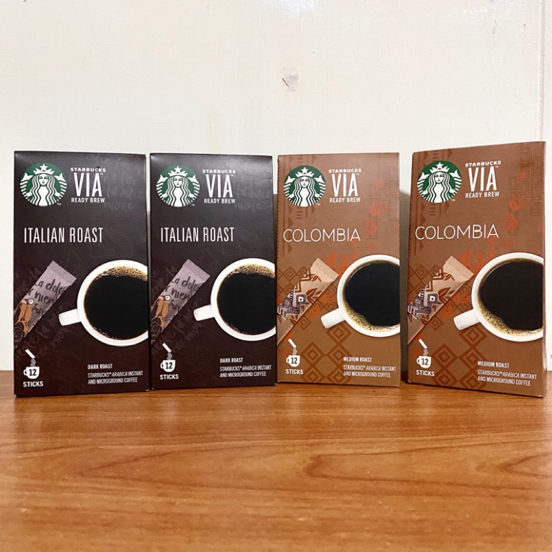 星巴克 即溶咖啡 VIA黑咖啡 哥倫比亞 義大利烘培 星巴克家常 中烘培 深烘培 重烘培 Starbucks 季節限定