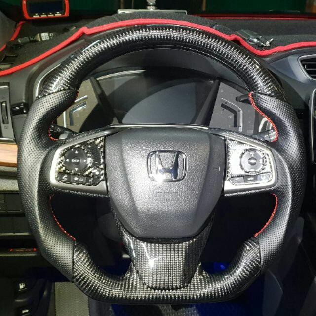 本田HONDA CRV5代 17~21年 真皮正卡夢方向盤  舊品不用回收