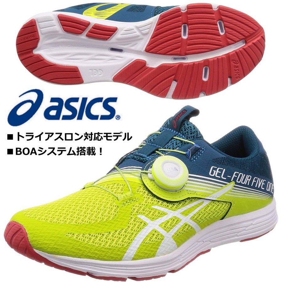 【亞瑟士 ASICS】GEL-451 男路跑鞋 三鐵鞋 BOA旋鈕設計 快速繫緊 T824N-300 7折