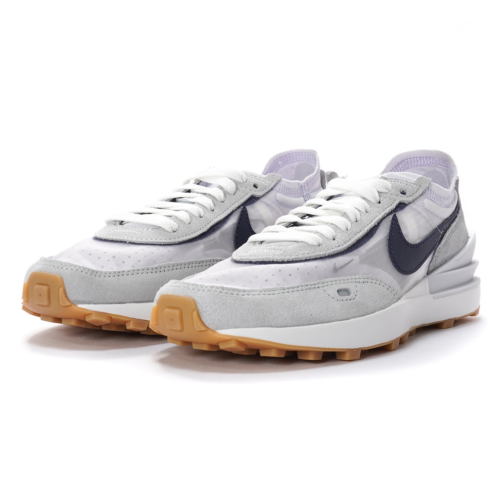 NIKE WAFFLE ONE 女款 解構 休閒鞋 運動鞋 透氣 DN4696-501 灰色/藍勾 現貨