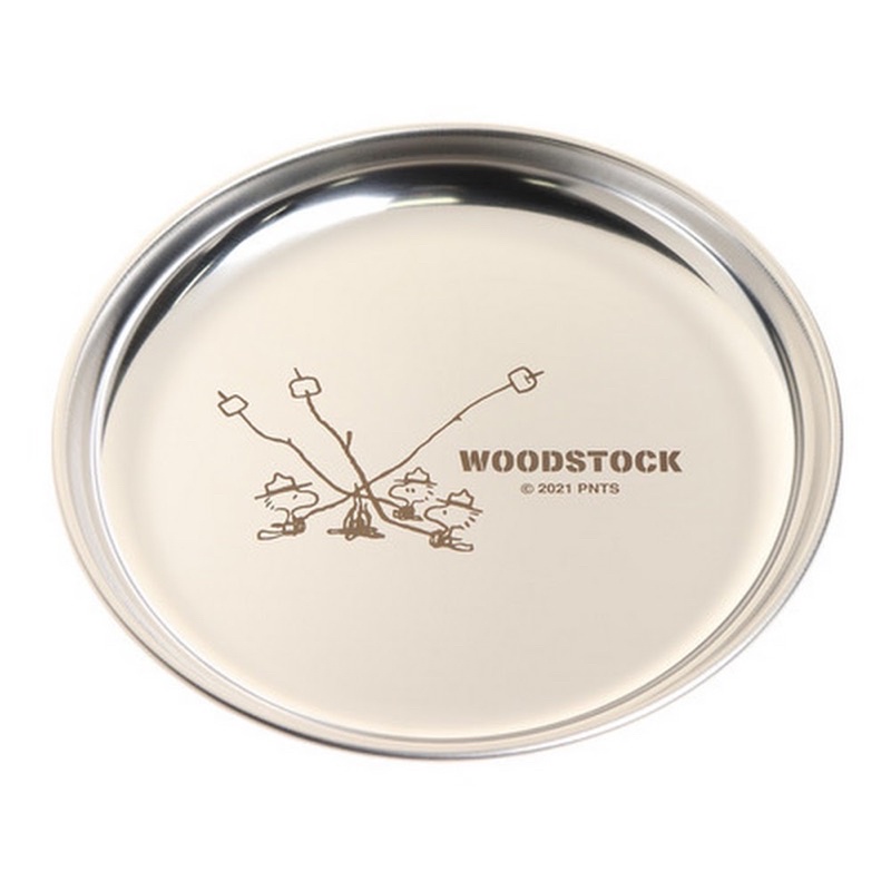 日本製 不鏽鋼盤 Woodstock 糊塗塔克 胡士托 烤棉花糖 史努比 SNOOPY 野餐盤 零食盤 露營盤子