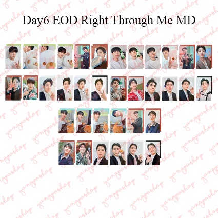 DAY6 EOD RIGHT THROUGH ME MD DAYG 照片卡粉絲製作非官方 YANGPASHOP YOUN