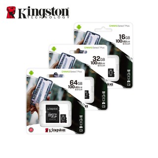 【保固公司貨】金士頓 Canvas Select Plus microSD 記憶卡 (16GB 32GB 64GB)