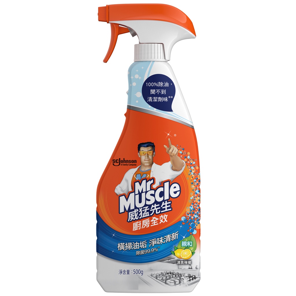 Mr Muscle威猛先生廚房清潔劑 清爽檸檬 噴槍瓶
