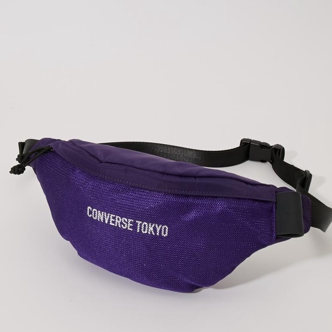 降價❤️CONVERSE TOKYO 紫色網布腰包（東京限定）