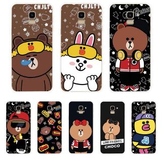 三星 Galaxy J2 Pro J4 J4+ J6 J6+ Plus J8 2018 矽膠手機殼軟殼 布朗熊第二套