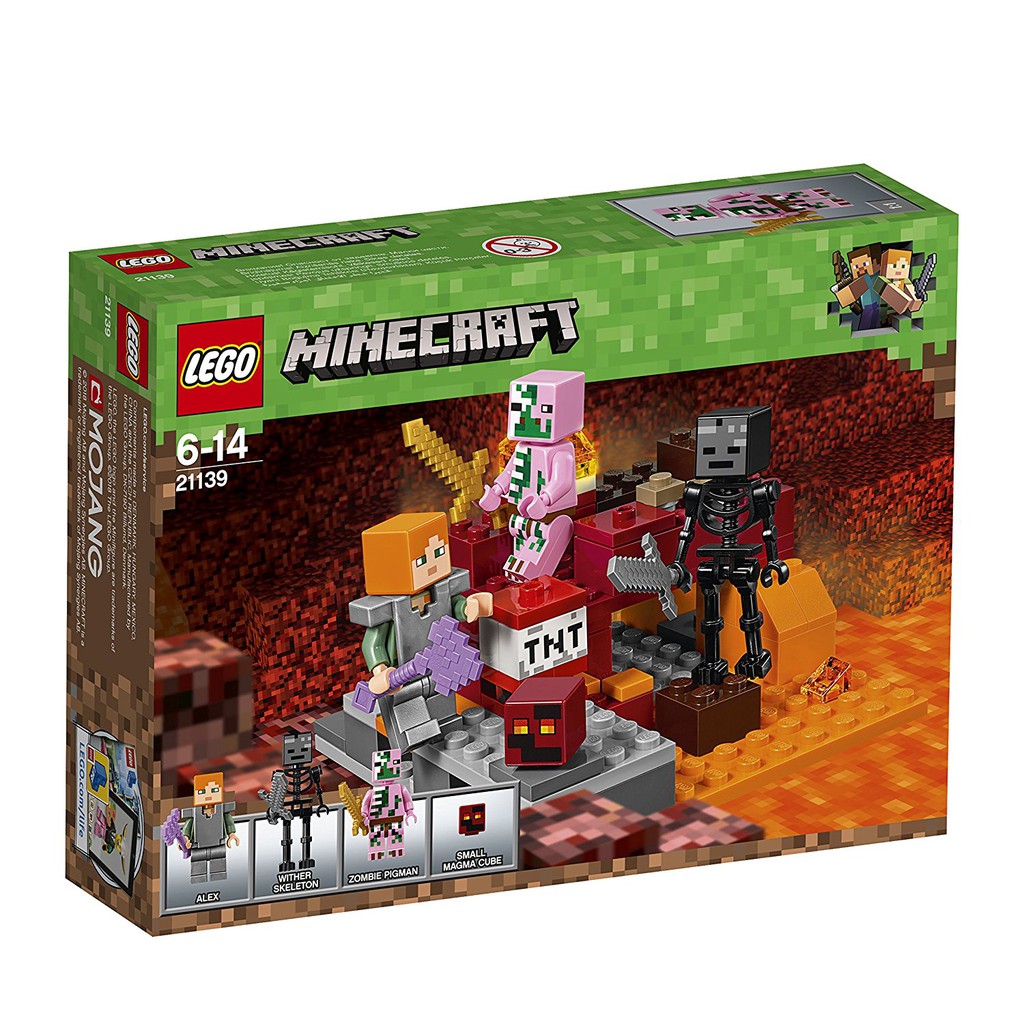 ||一直玩|| LEGO 21139 The Nether Fight (Minecraft)