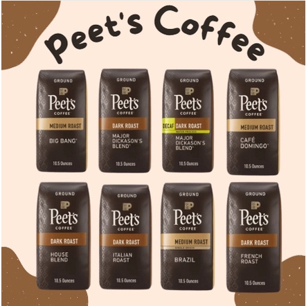 美國進口代購  Peet's Coffee 皮爺咖啡  精品咖啡粉/無咖啡因咖啡粉/有機咖啡豆