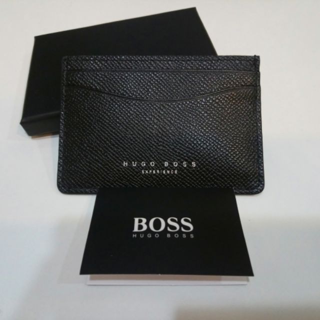 免運！！Boss Hugo Boss 雨果博斯 黑色 名片夾 卡夾  card holder