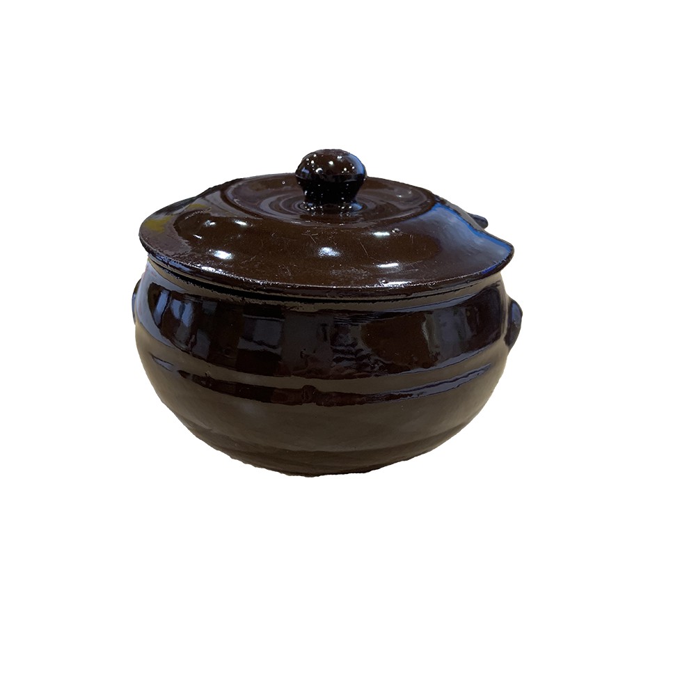 韓式小陶甕 附蓋 有湯匙凹槽 調味料罐