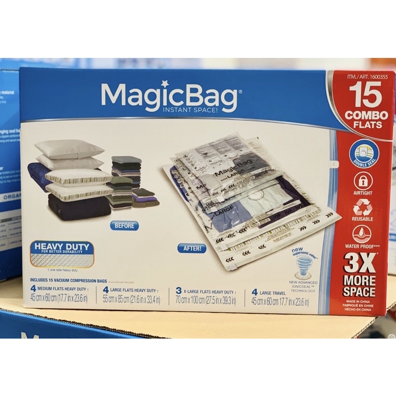 🌸莉彤小舖🌸好市多代購 #1600355  MAGICBAG 真空壓縮收納袋15入