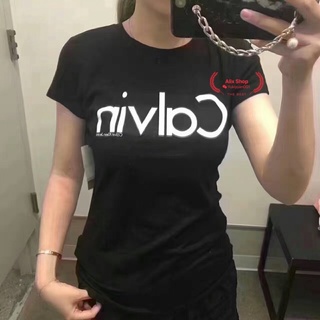 CK Calvin Klein 凱文克萊 Logo 莫代爾彈性材質，女短䄂T 恤。