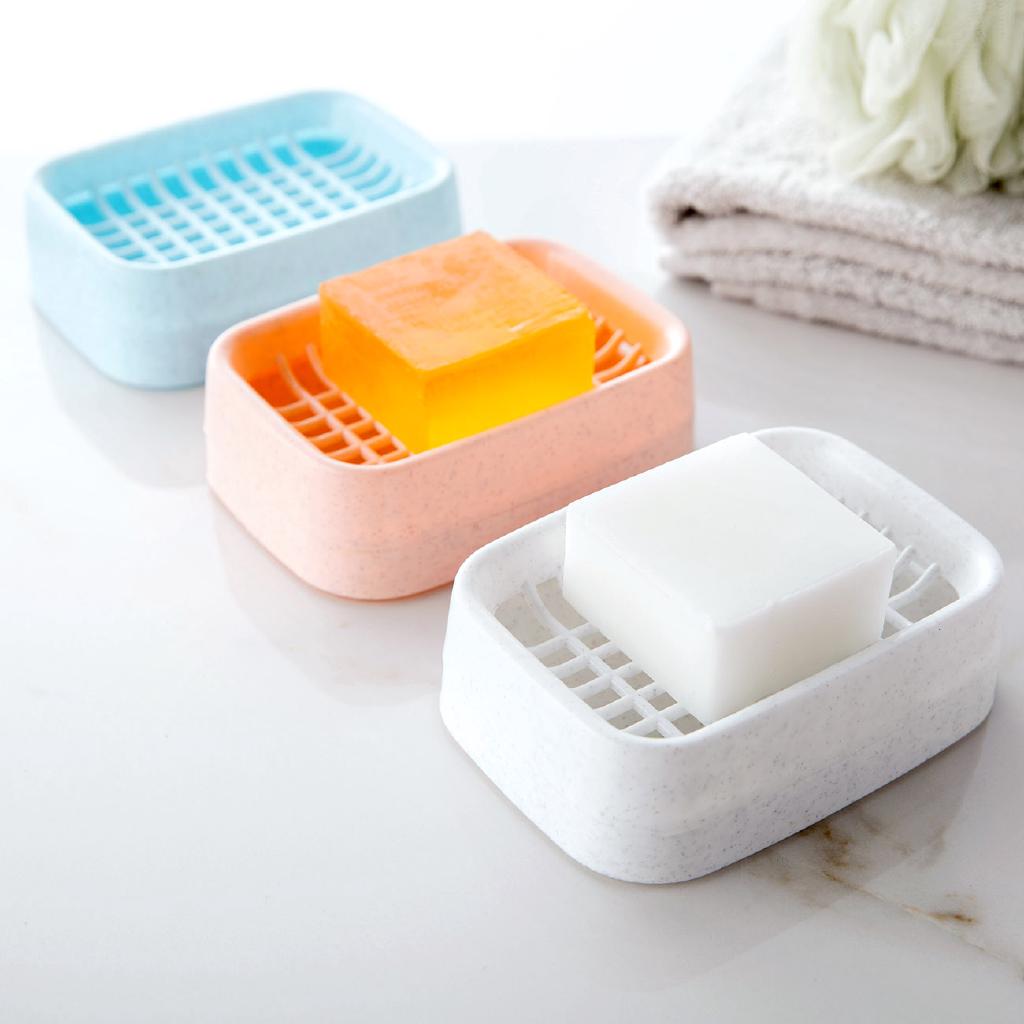【現貨】居家家雙層瀝水肥皂盒創意浴室衛生間手工皂架洗臉香皂盒塑料皂托