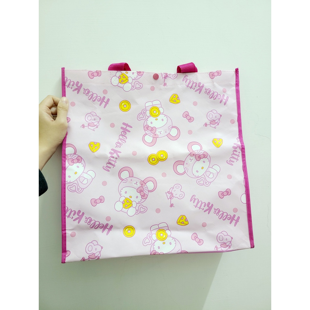 7-11福袋 Hello Kitty 金鼠年不織布提袋 粉色款 購物袋 收藏