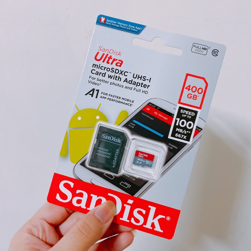 (全新)📷SanDisk Ultra-400GB(A1)MicroSD高速大容量記憶卡/傳輸高達100MB/s送收納盒