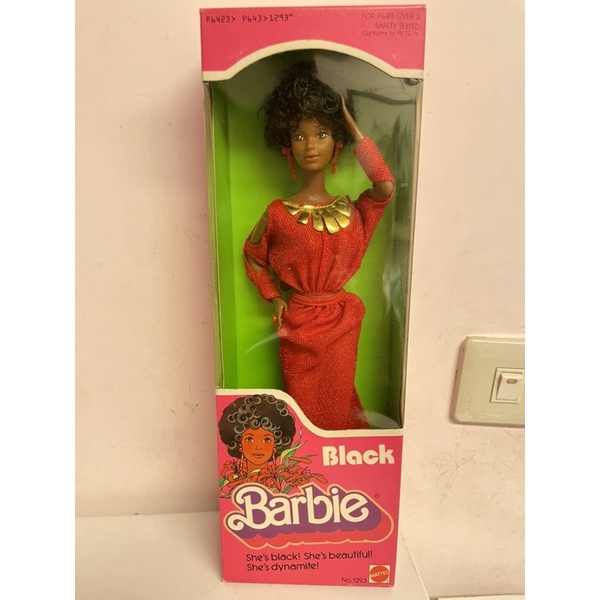 現貨古董1979年第一款黑珍珠芭比Vintage Black Barbie 1979 Mattel #1293 NRFB