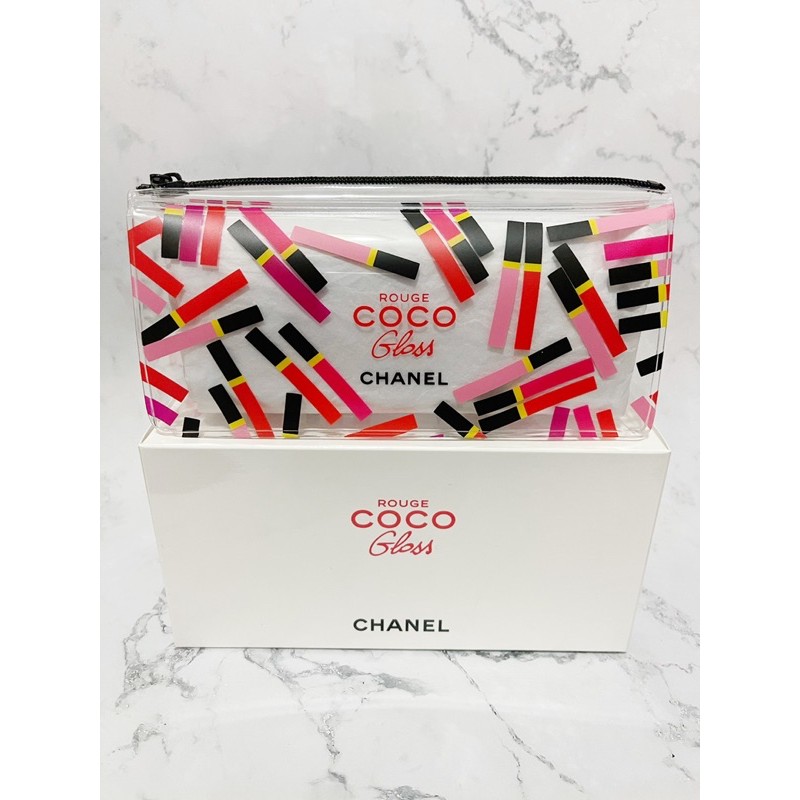 CHANEL COCO專櫃贈品透明化妝包 全新 附紙盒