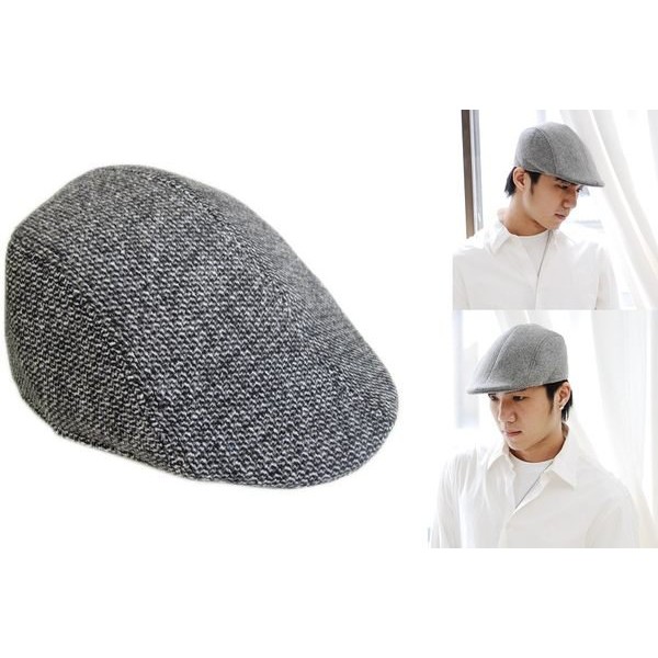 【海倫精坊】*日式經典款--點點黑色毛料鴨舌帽(特價２５０元)S431