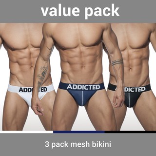 ADDICTED AD679P 3 PACK MESH BIKINI PUSH 三角內褲 超值三入組【G-Punch】