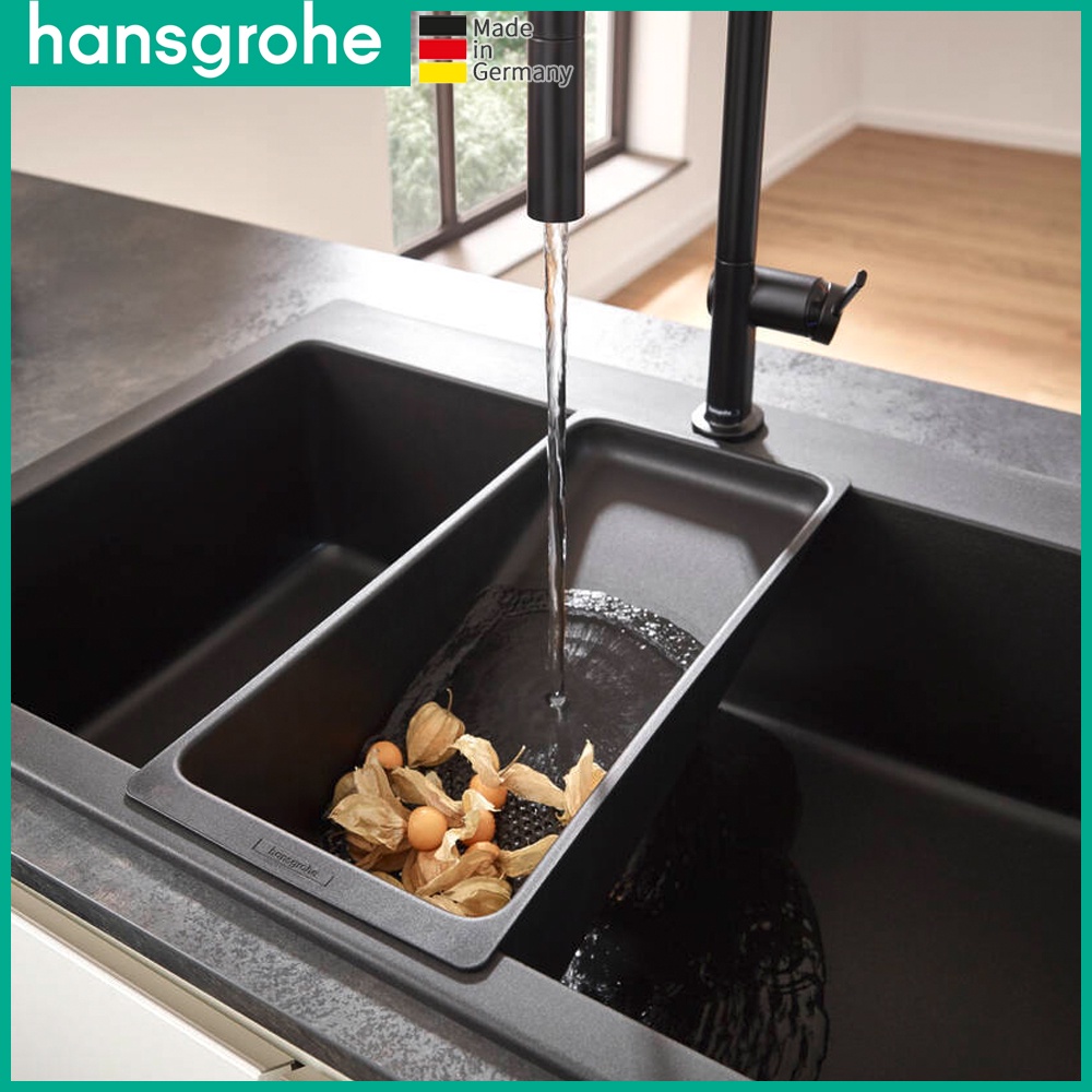 ⭐ 德國品牌 Hansgrohe 多功能瀝水籃 廚房瀝水 洗菜籃 水果籃 瀝水架 水槽瀝水架 40963000 ⭐
