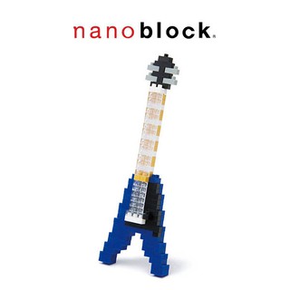 nanoblock迷你積木KAWADA河田 藍色電吉他NBC-095