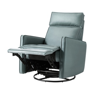 【hoi! 好好生活】hoi! 林氏木業頭手動型科技布可旋轉單人躺椅沙發 LS170-青灰色/安運費用800元